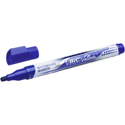 Marcatore per lavagne bianche BIC Velleda Liquid Ink Pocket punta conica 4,2 mm blu - 902087